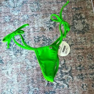 Microkitten Neon Tie Thong Bikini Bottom